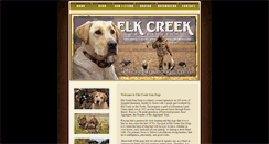 Desktop Screenshot of elkcreekgundogs.com